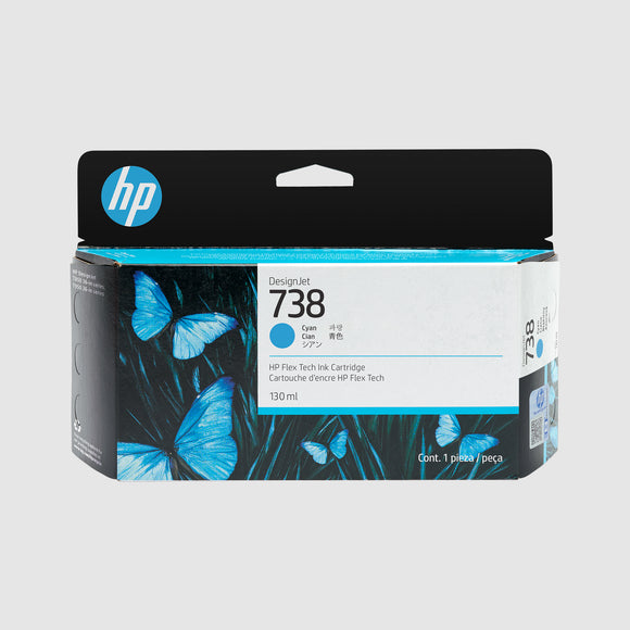 HP 738 - 498N5A - 130ml Cyan Ink Cartridge