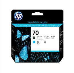 HP 70 - C9404A - Matte Black & Cyan Printhead