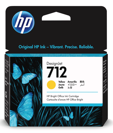 HP 712 - 3ED69A - 29ml Yellow Ink Cartridge