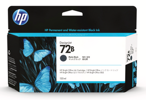 HP 72B Matte Black Ink Cartridge (130ml) 3WX06A - (price as of 0622)